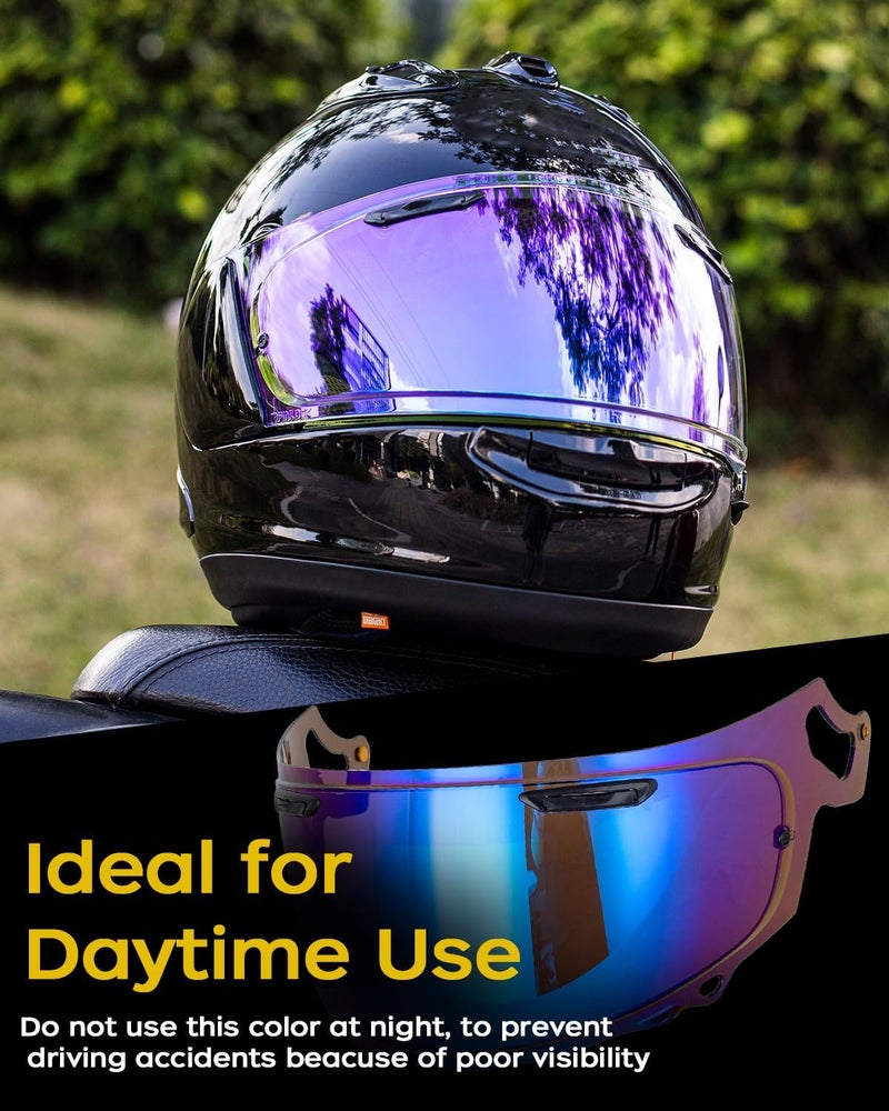 SOMAN Regent-X Visor Replacement, VAS-V MAX Vision Face Shields Visors Compatible with Regent-X VAS-V MAX Corsair-X Quantum-X Signet-X Dt-X Defiant-X UV Protection (Blue) - Image 2